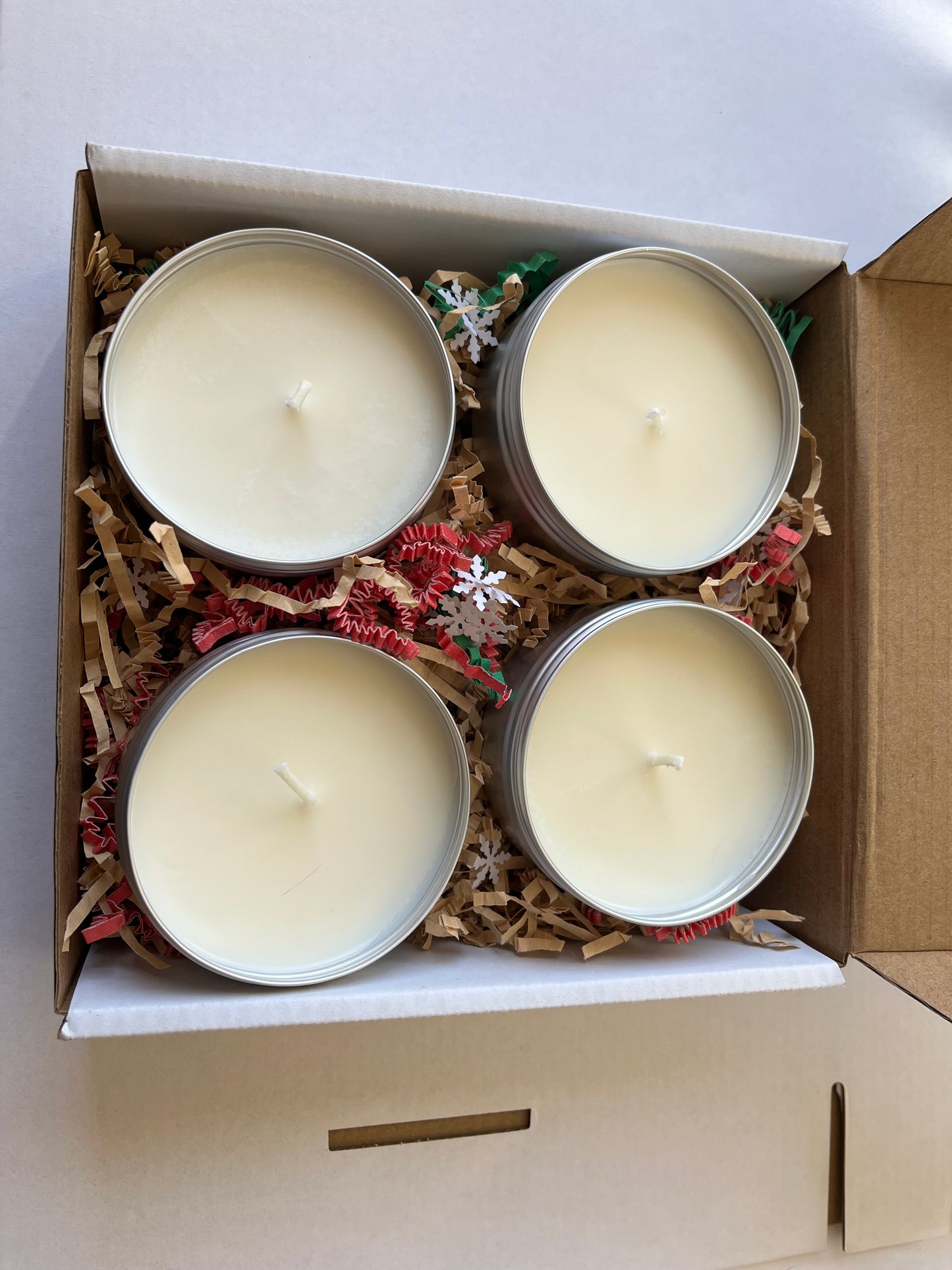 Fly Fisherman's 4 pack of 3 Ounce Soy Candle Tins