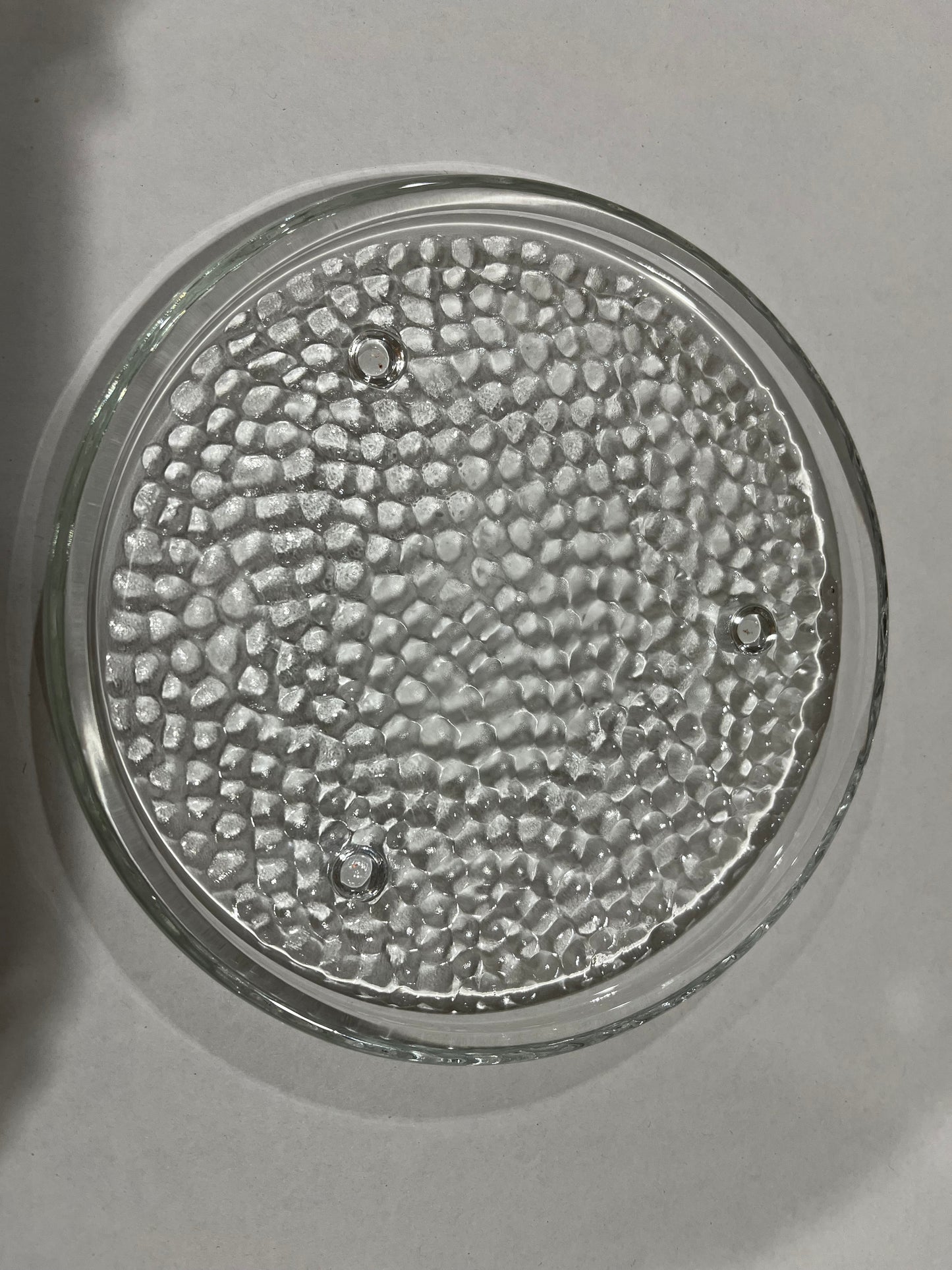 Glass Candle Holder Clear 6 inch Beautiful Candle Trivet