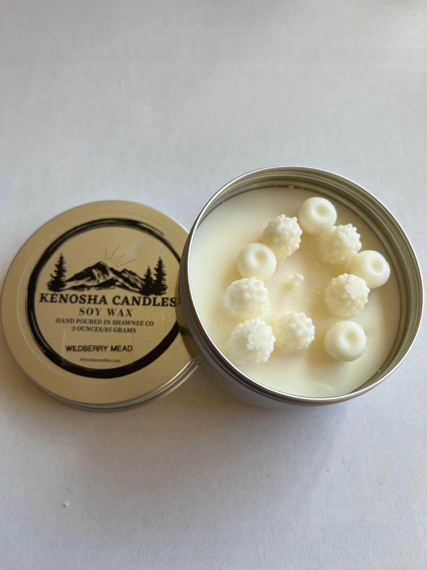 Hand Poured 3 Ounce Soy Candle Tin-WildBerry Mead