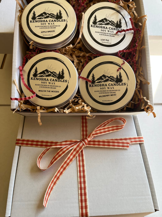 Fall 4 pack of 3 Ounce Soy Tins