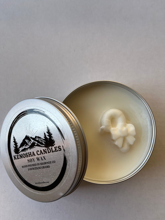 Limited Supply for Christmas-Hand Poured 3 Ounce Soy Candle Tin-Sugar Plum